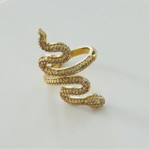 Snake Stackable Ring. 18K Gold Plated. New